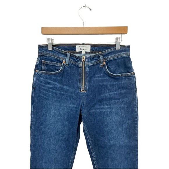 NWOT Reformation | Women’s Julianna Zip Mid Rise Straight Leg Jeans Size 28 - Picture 2 of 8